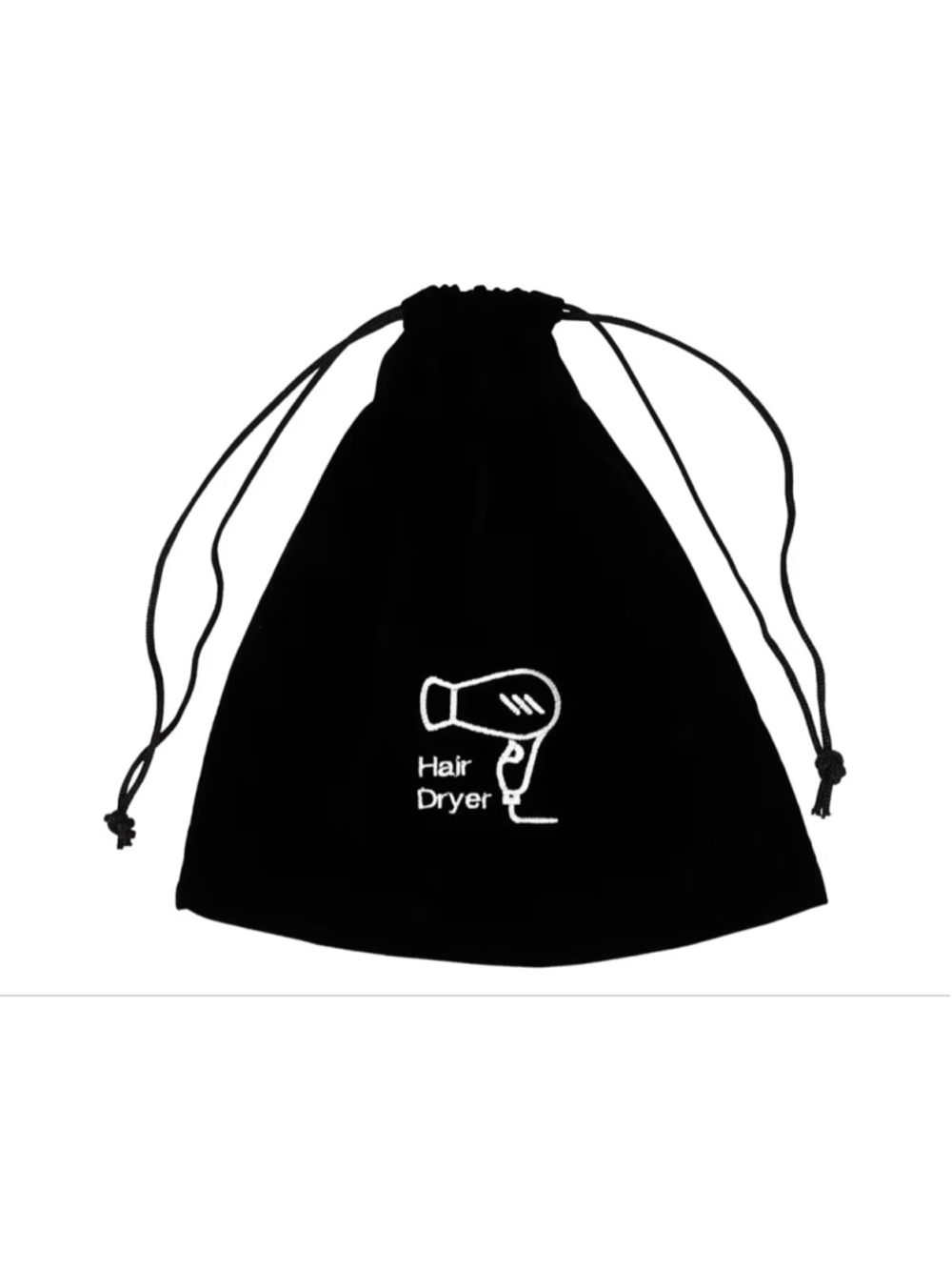 NEW Fleece Hair Dryer Bag Drawstring Storage Pouch